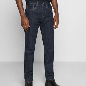 Levi's Men's Indigo Blue 502 Dark Wash 502 Taper Denim Straight Jeans Size 36X38
